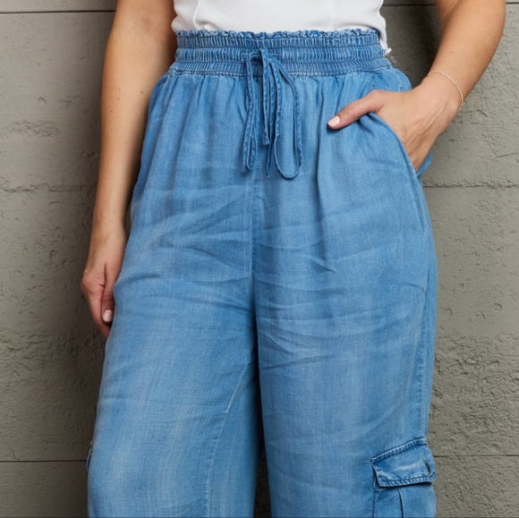 Denim Cargo Pants - Picture 8 of 14
